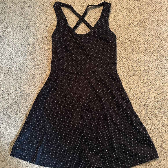H&M Black Dress with White Polka Dots - Picture 1 of 2